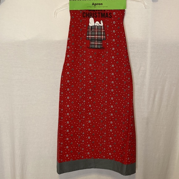 Snoopy apron & spoon rest set NWT! Merry Christmas and Joy print - Picture 15 of 16